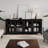 Artisan 66"W Solid Wood 4-Shelf Storage Cabinet with Tempered Glass Doors and Adjustable Shelves-610587434