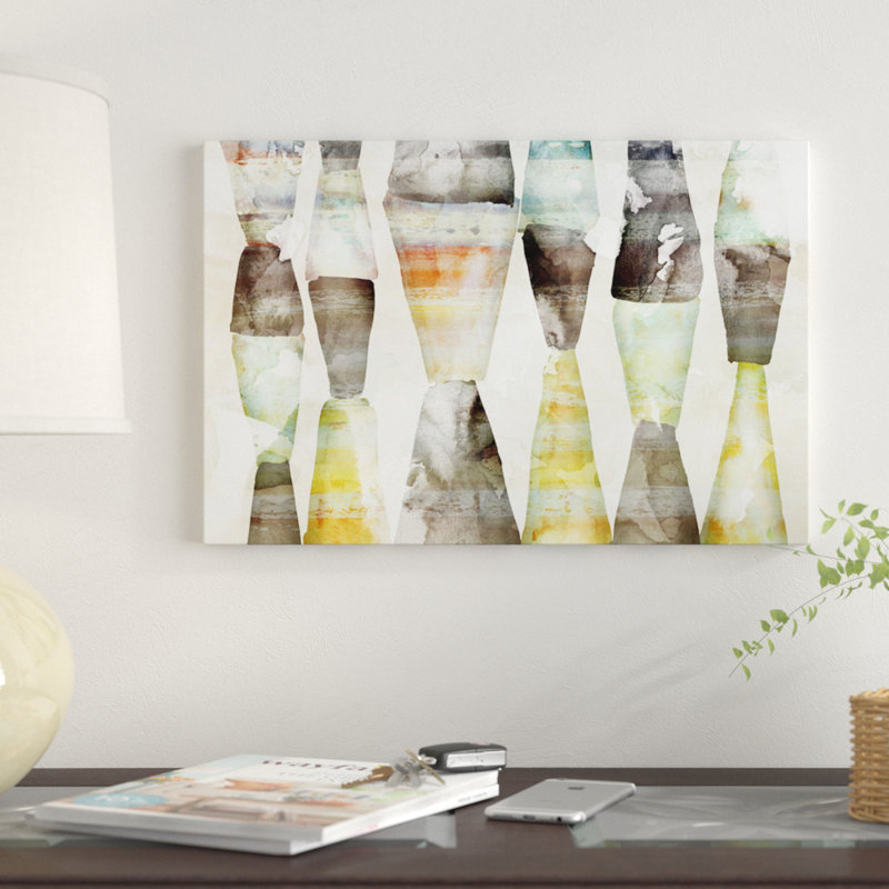 « trapèze », impression sur toile, H 8 po x l 12 po x P 0,75 po, Pas de tapis, Toile tendue