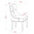 3 Piece Kitchen Table & Chairs Set Contains a Round Dining Table with Dropleaf and 2 Light Beige Linen Fabric Parson Chairs, Black-385186287-385186286