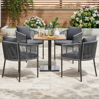 4 - Person Round Table Outdoor Dining Set by Bayou Breeze
