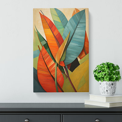 Palm Leaf Dadaism - Wrapped Canvas Print
