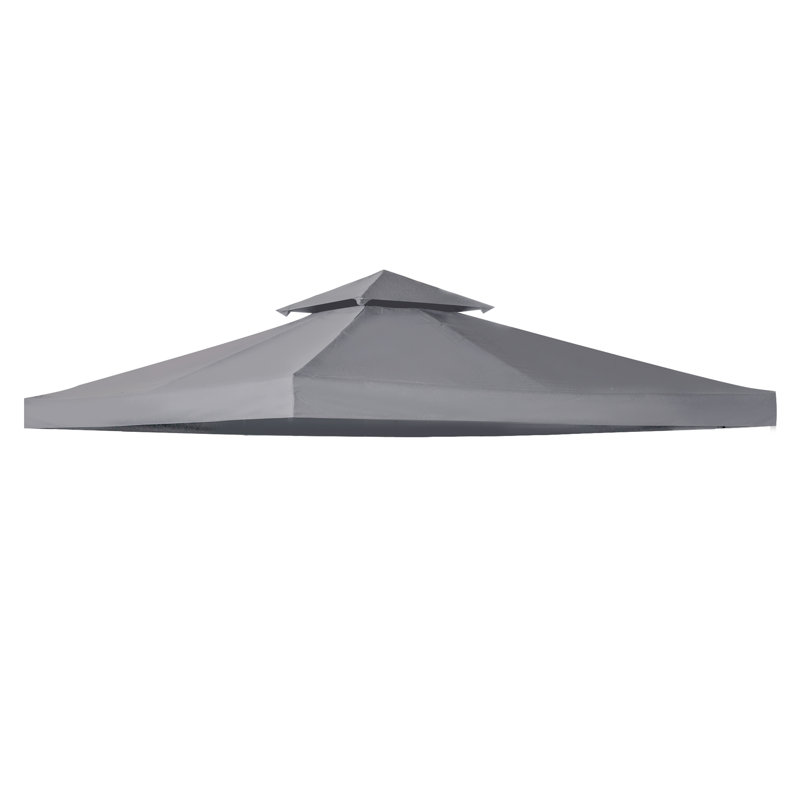 Pavillon de jardin d'extérieur 9,8 pi X 2 pi, gris foncé