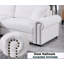 Canapé modulaire 91 "avec causeuse et repose-pieds mobile-648655199