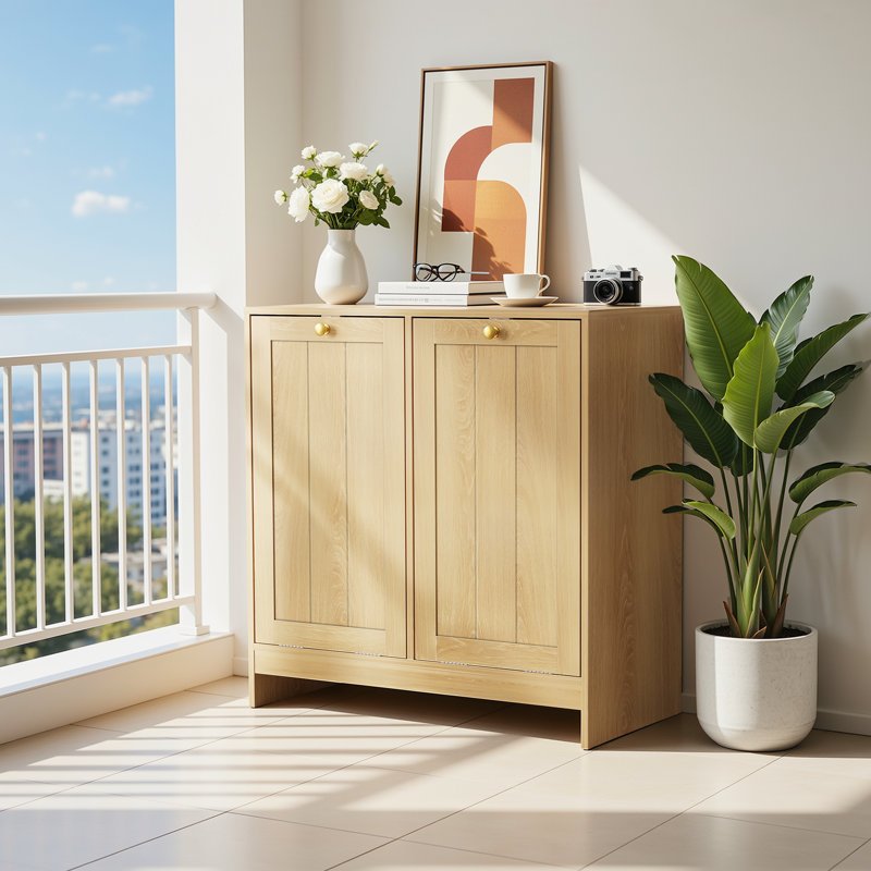 Panier à linge incliné avec panier amovible, panier à linge caché, armoire de rangement pour panier de salle de bain, organisateur de maison autoportant, chêne