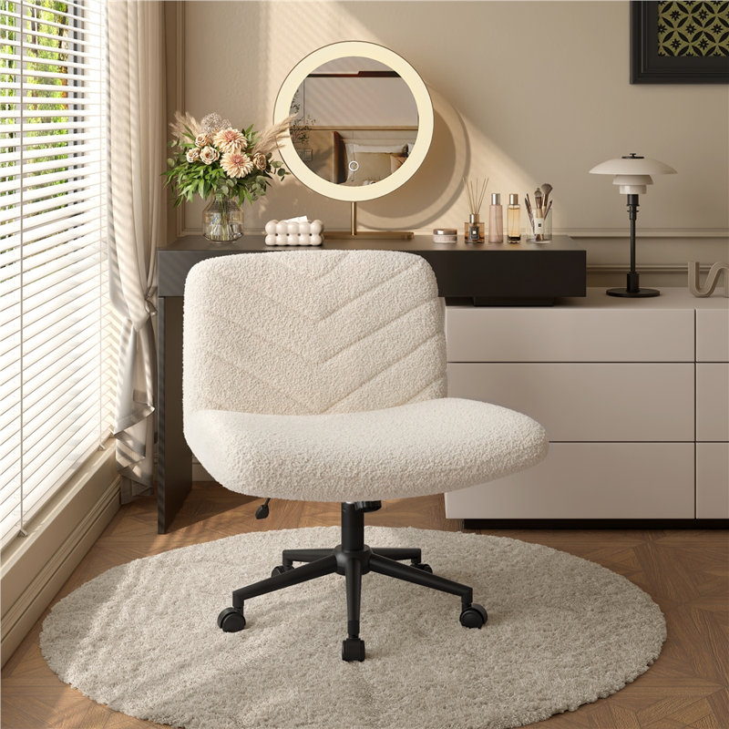 Office Chair, Ivory Boucle