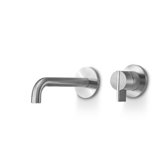 Acquaco Linki Insert Wall Mount Two-Hole Single Handle Bathroom Lavatory Faucet with 6-3/4'' Spout Reach