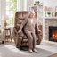 Fauteuil inclinable de massage chauffant surdimensionné en velours de 39,5 po avec port USB, porte-gobelets et poche latérale-170580263