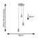 Shaw Cluster Drop 3 Way Adjustable Pendant Ceiling Light