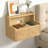 Floating Nightstand With Decorative Embossed Pattern-349179069