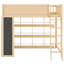 Lit mezzanine avec éclairage à DEL et tableau noir avec tablettes ouvertes et fabrication durable-1914028040-1914028043