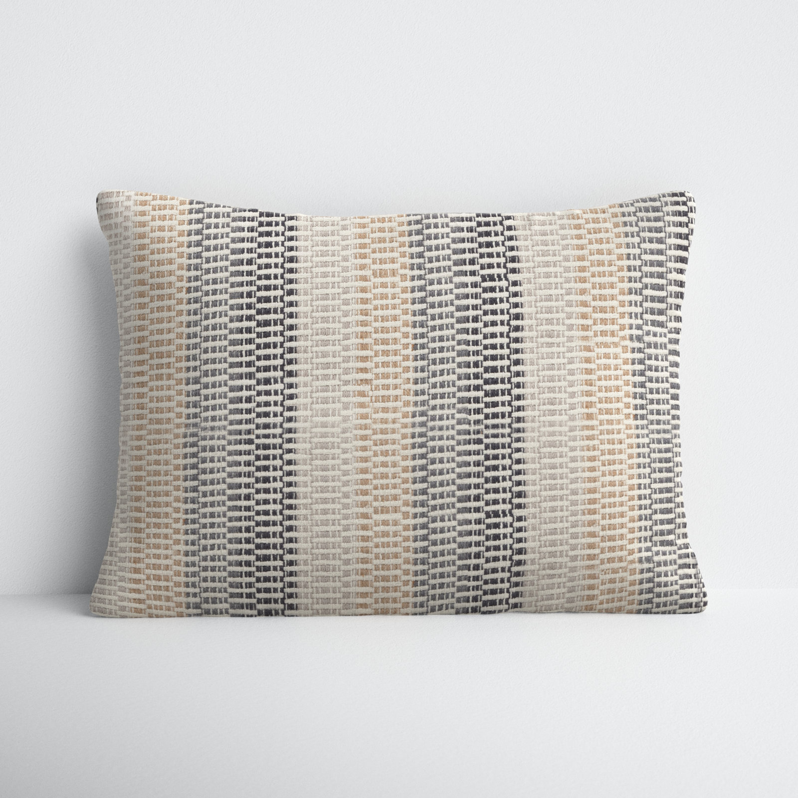 Bruce Embroidered Cotton Lumbar Throw Pillow