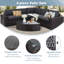Wicker 5 - Person Modular Patio Conversation Set with Cushions-426489133