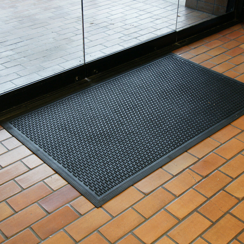 Tapis d'entrée en caoutchouc caoutchouté "Dura-Scraper Linear" - noir, L 48 po x L 72 po