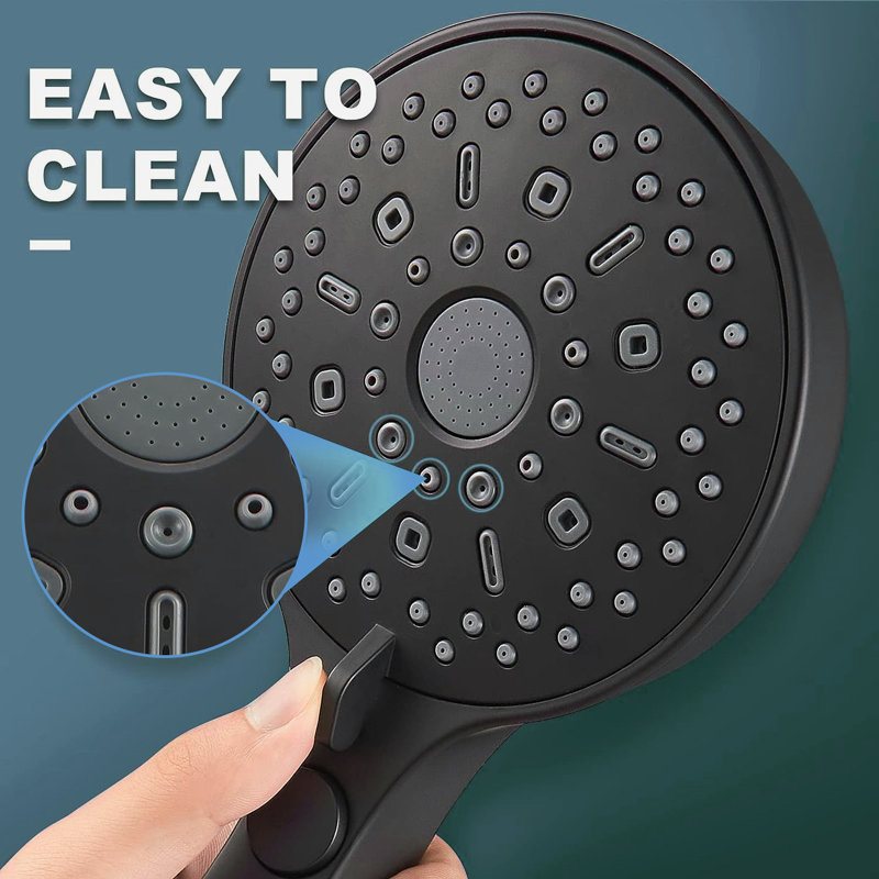 Full/Standard and Rain Handheld Shower Head 2.0 GPM, Matte Black