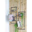 Étagère murale 12 x 6 x 27 po en fer et bois avec deux tablettes