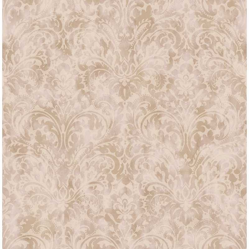  Papier peint à motif damassé beige Bernie Designs, Beige