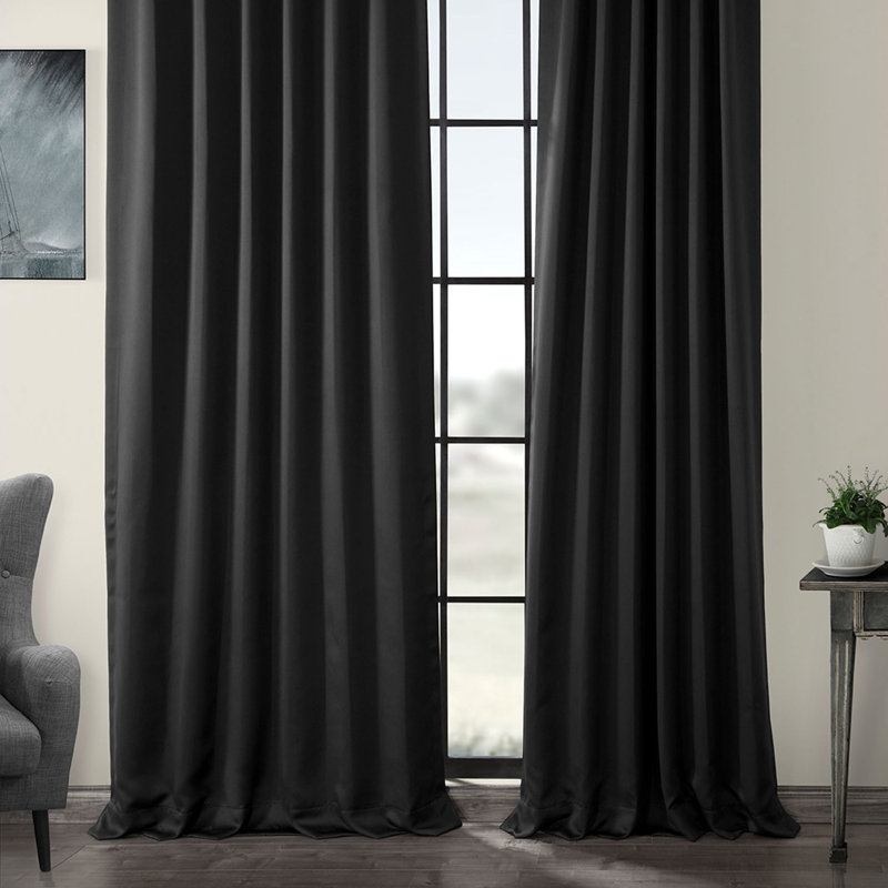 Rideaux obscurcissant Aldreda, Gris anthracite, L 100 po x L 108 po