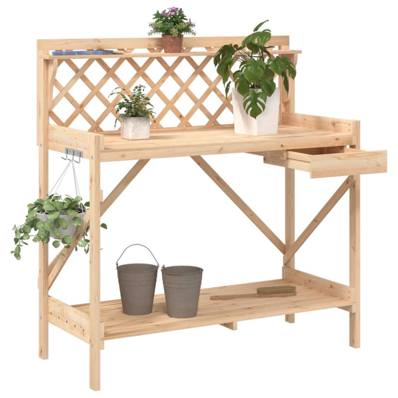 Felan Wood Potting Bench, Light brown