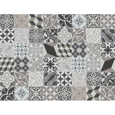Lydia Vinyl Machine Printed Area Rug