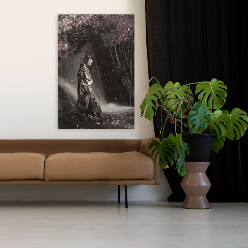 Art contemporain contemporain à l'érable, H 48 po x l 32 po