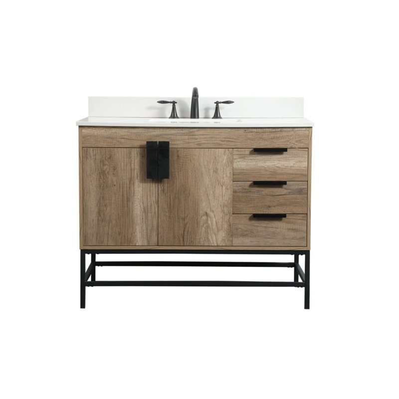 Ensemble de meuble-lavabo simple 42 po Eugene, chêne naturel