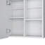 Armoire à pharmacie à miroir H 21,1 "x l 19,7", une porte avec quatre tablettes intérieures pour la salle de bain, blanc cuisine-92963787