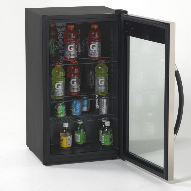Compact Black and Stainless Steel Smart Drinks Chiller