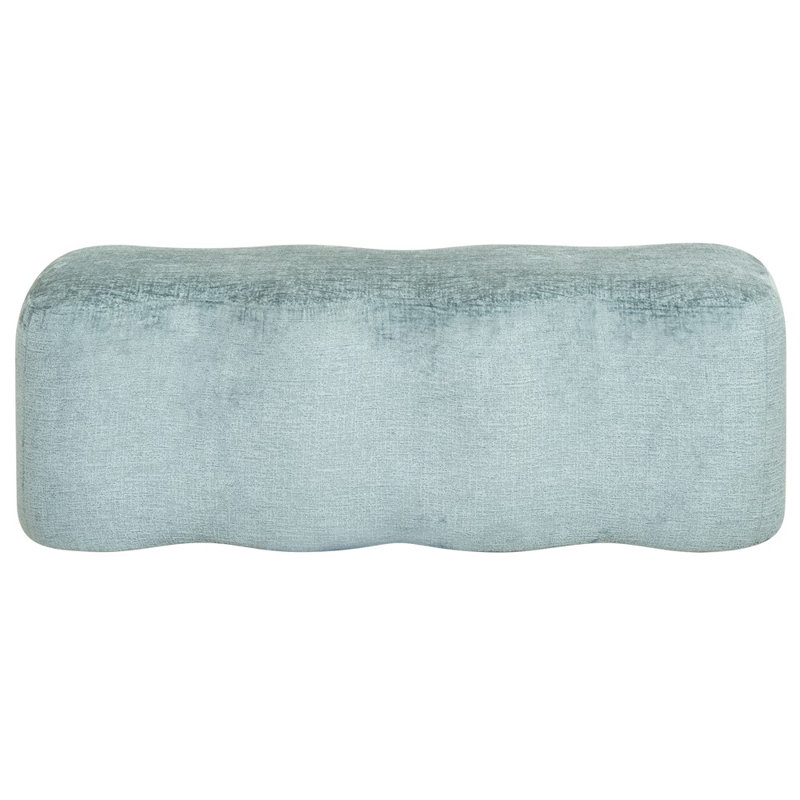 Sellma Chenille Bench, Blue Chenille