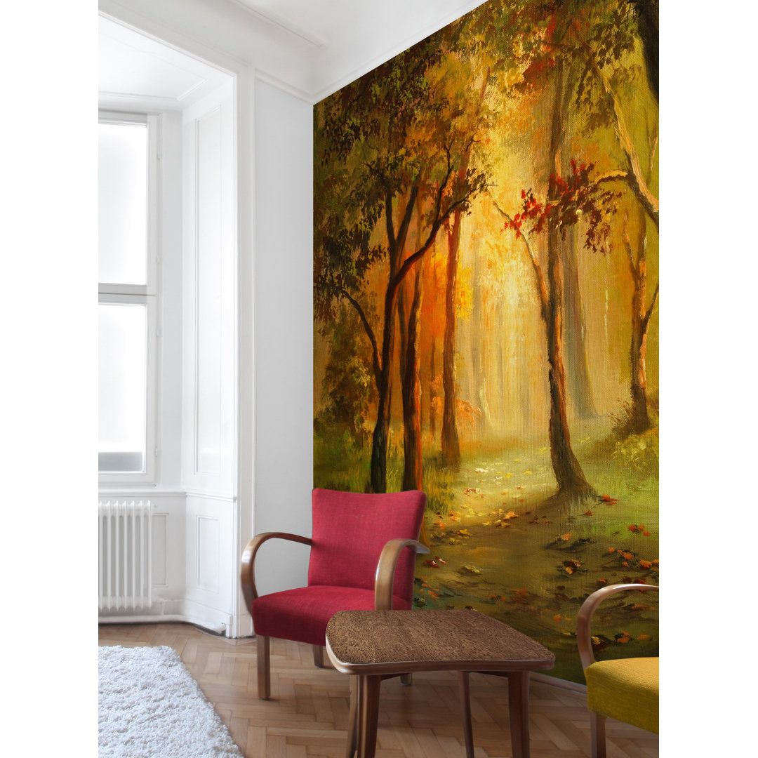 Tapete Gemälde einer Waldlichtung 2.4m L x 240cm B Stevens