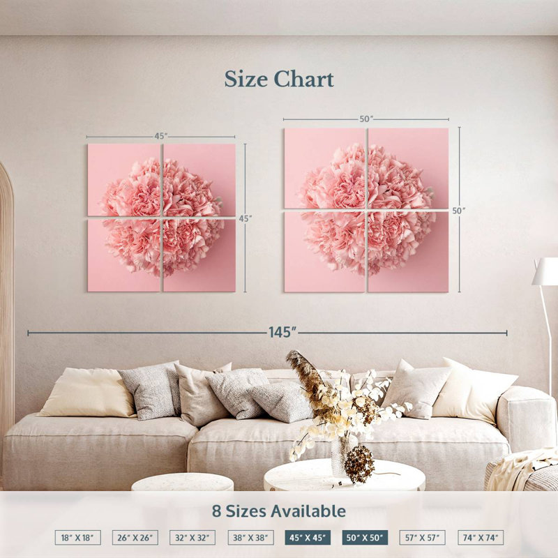 Œillet Harnek rose, H 45 po x l 45 po