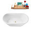 Baignoire autoportante 59 po avec plateau interne 59 po Streamline-101413290