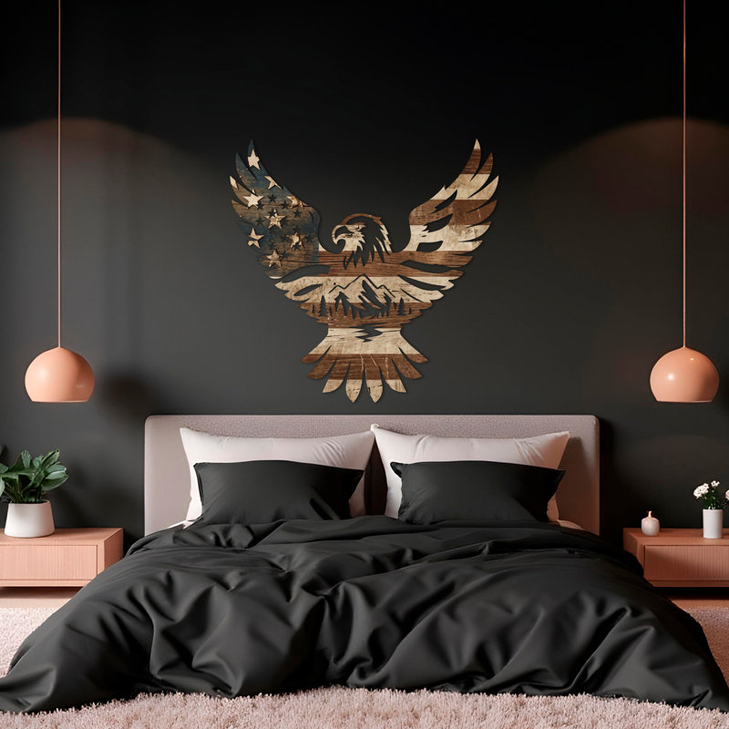 «American Flag Eagle», art mural imprimé, H 34,4 po x l 35 po x P 1 po