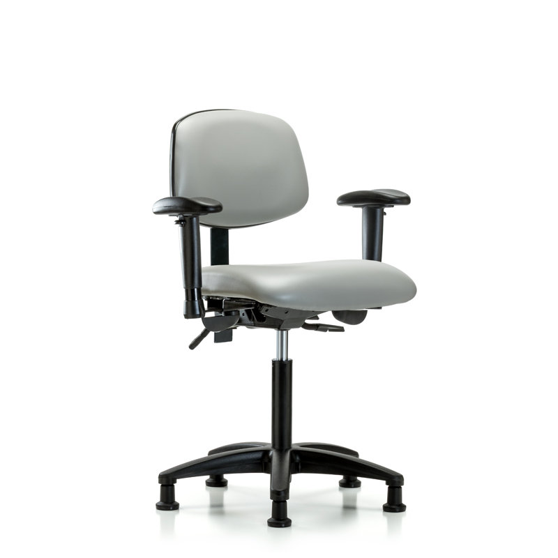 Timothy Task Chair, Dove, Glides, Not Included