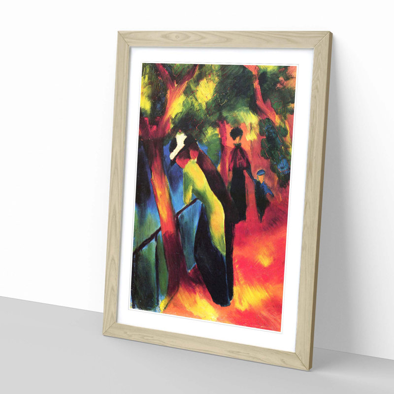 August Macke - Single Picture Frame Painting, Oak