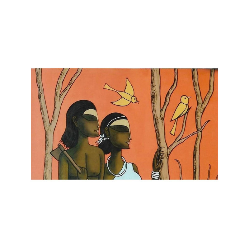Vie tribale - Une soirée | Acrylique sur toile | Par Kirtiraj Mhatre