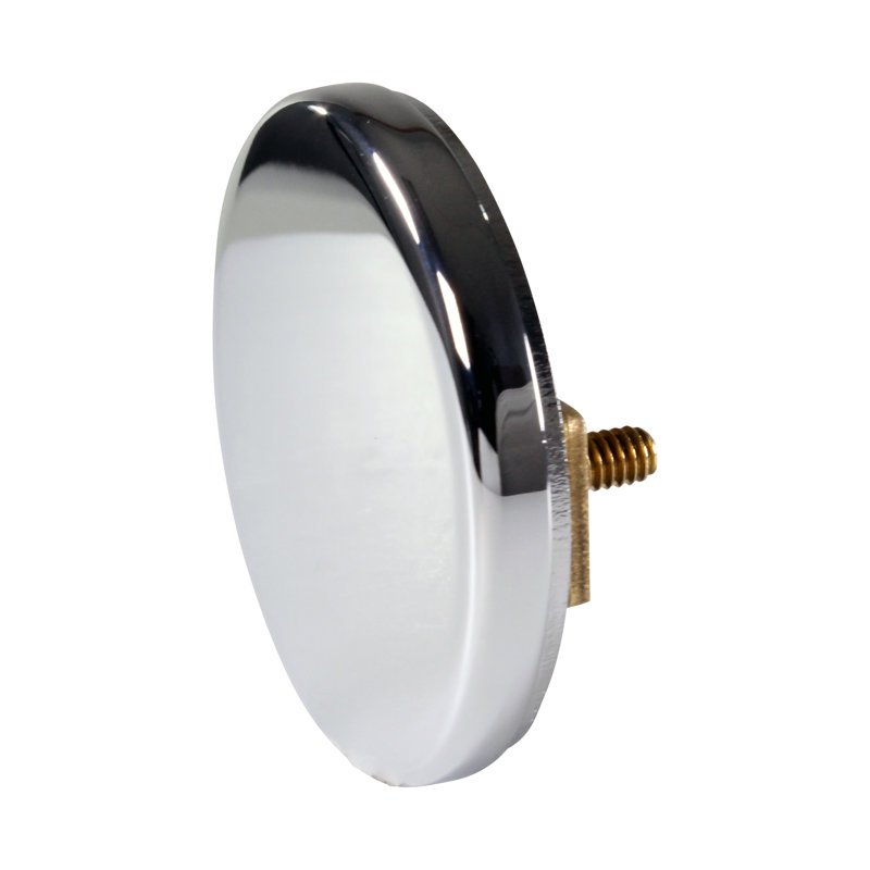 1-1/2" NPSM Solid Brass Integrated Overflow Drain Trim Kit with Illusionary No-Hole Overflow and PVC Adapter, Polished Chrome