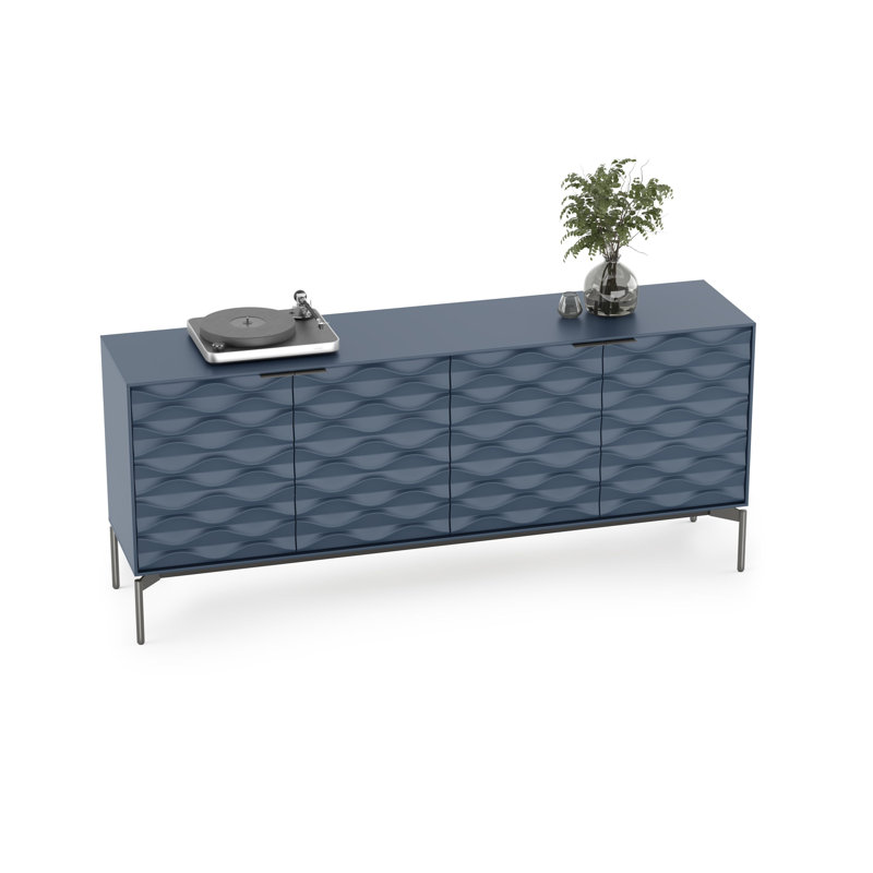 Ripple 79.5'' W Sideboard, Ocean/Brushed Carbon