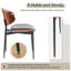 Ensemble de 2 chaises de salle à manger en cuir courbé l 20,47 po x P 21,65 po x H 29,92 po Moon River