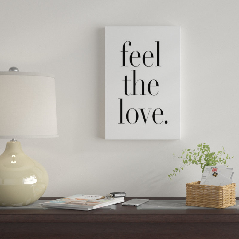 « sensation the love », art textuel sur toile, H 18 po x l 12 po x P 1,5 po