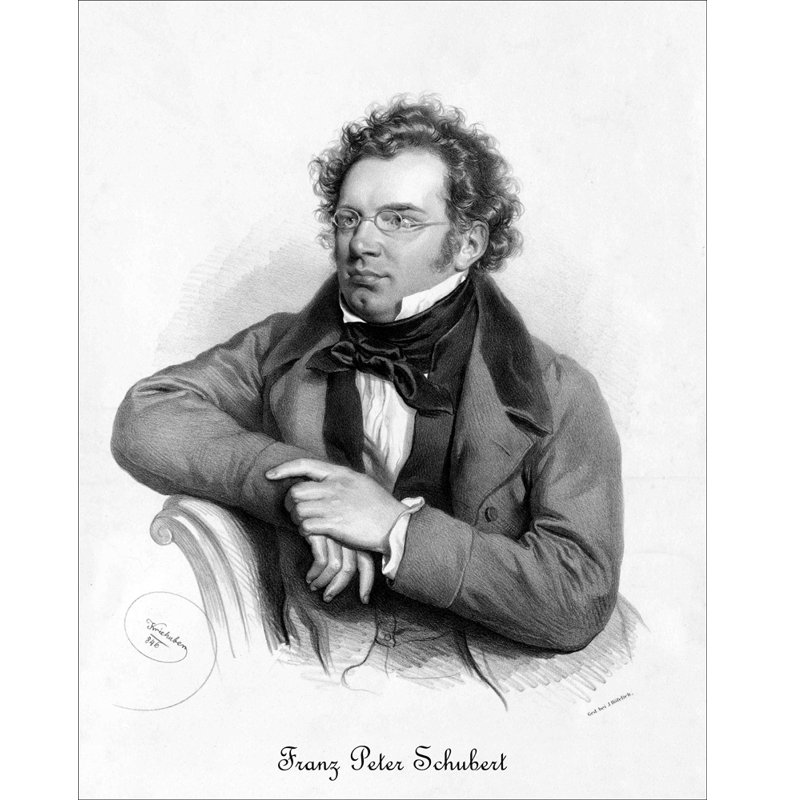 Franz Peter Schubert, 24" H x 19" W