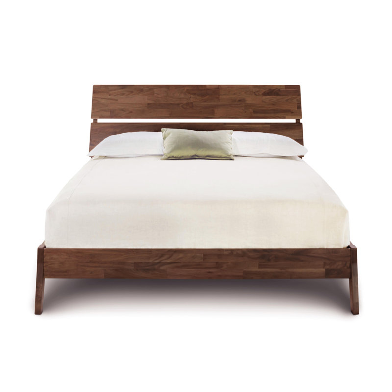 Linn Solid Wood Bed, King, Natural Walnut