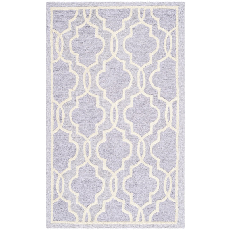 Cannen Hand Tufted Wool Geometric Rug, Rectangle 4' x 6'