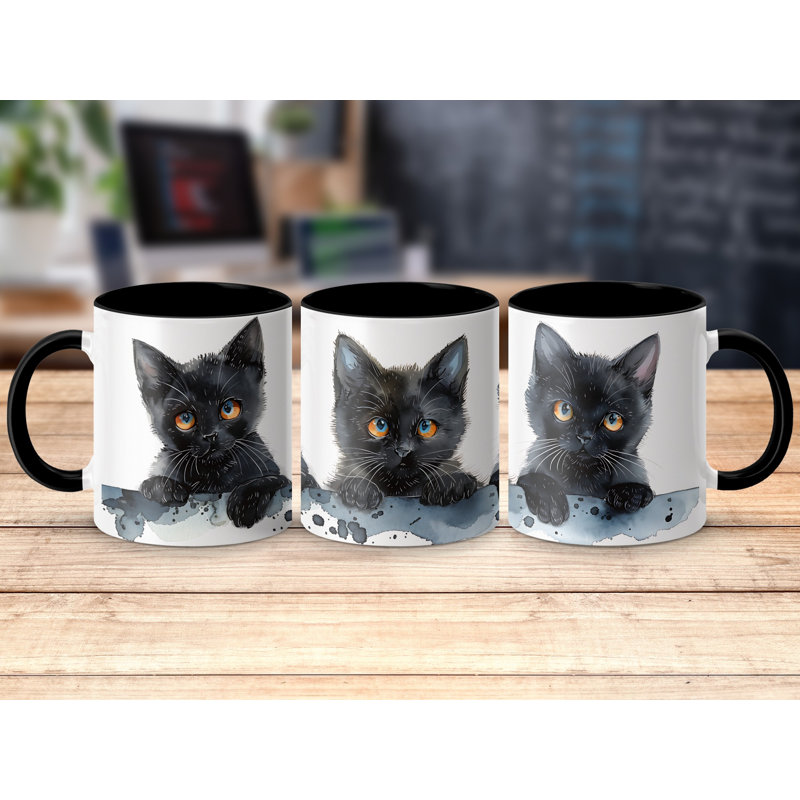 Ceramic Coffee Mug, Black, 2