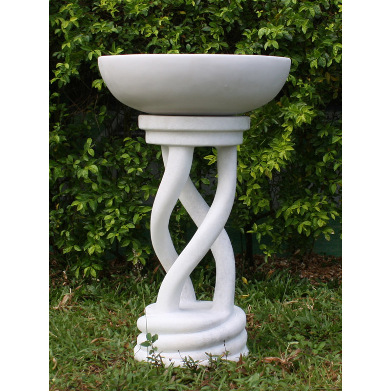 Spiral Bird Bath Marble