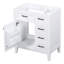 Meuble-lavabo de 30 po - Armoire blanche avec tiroir en bois massif et design autoportant contemporain-62339632