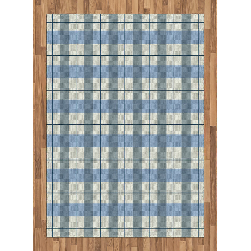 Tyra Plaid Hand Woven Area Rug, Rectangle 120 x 180cm