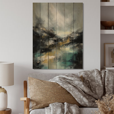 Elar Seascape, peinture abstraite III sur bois