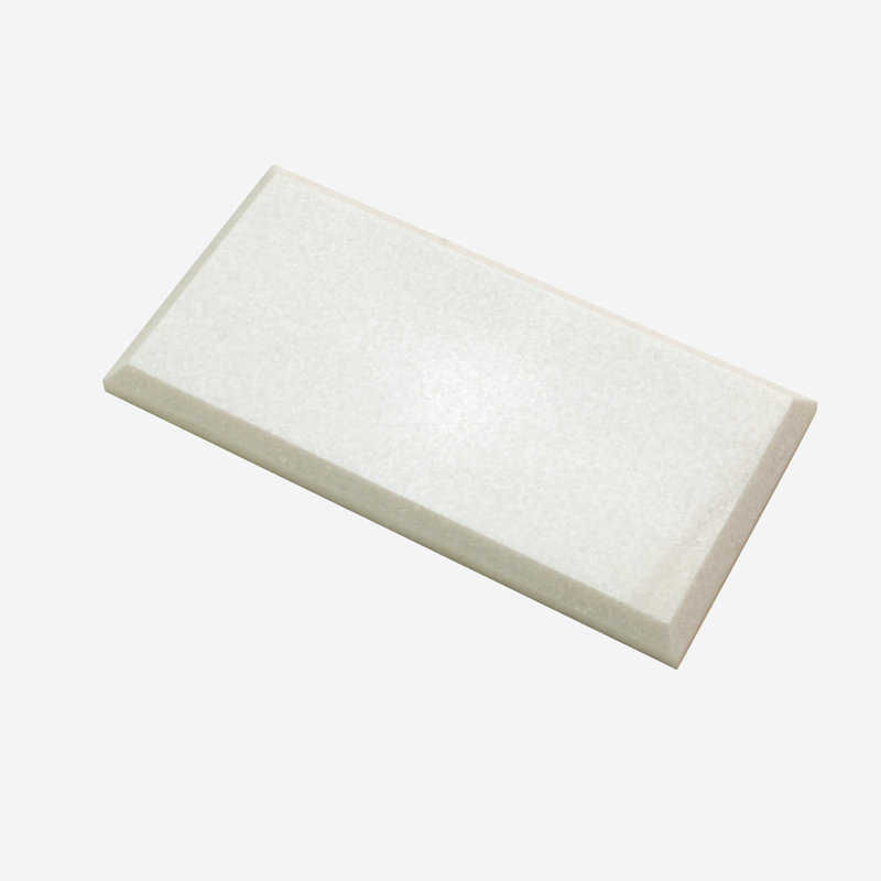3" X 6" Beveled Marble Subway Tile, Gray