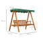 Outsunny 2 Seater Garden Swing Seat with Canopy Side Tray Outdoor Green