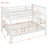 Cendara Loft Bed With Open Storage Shelves And Built-In Ladder, Solid Pine Wood And MDF-1205649046